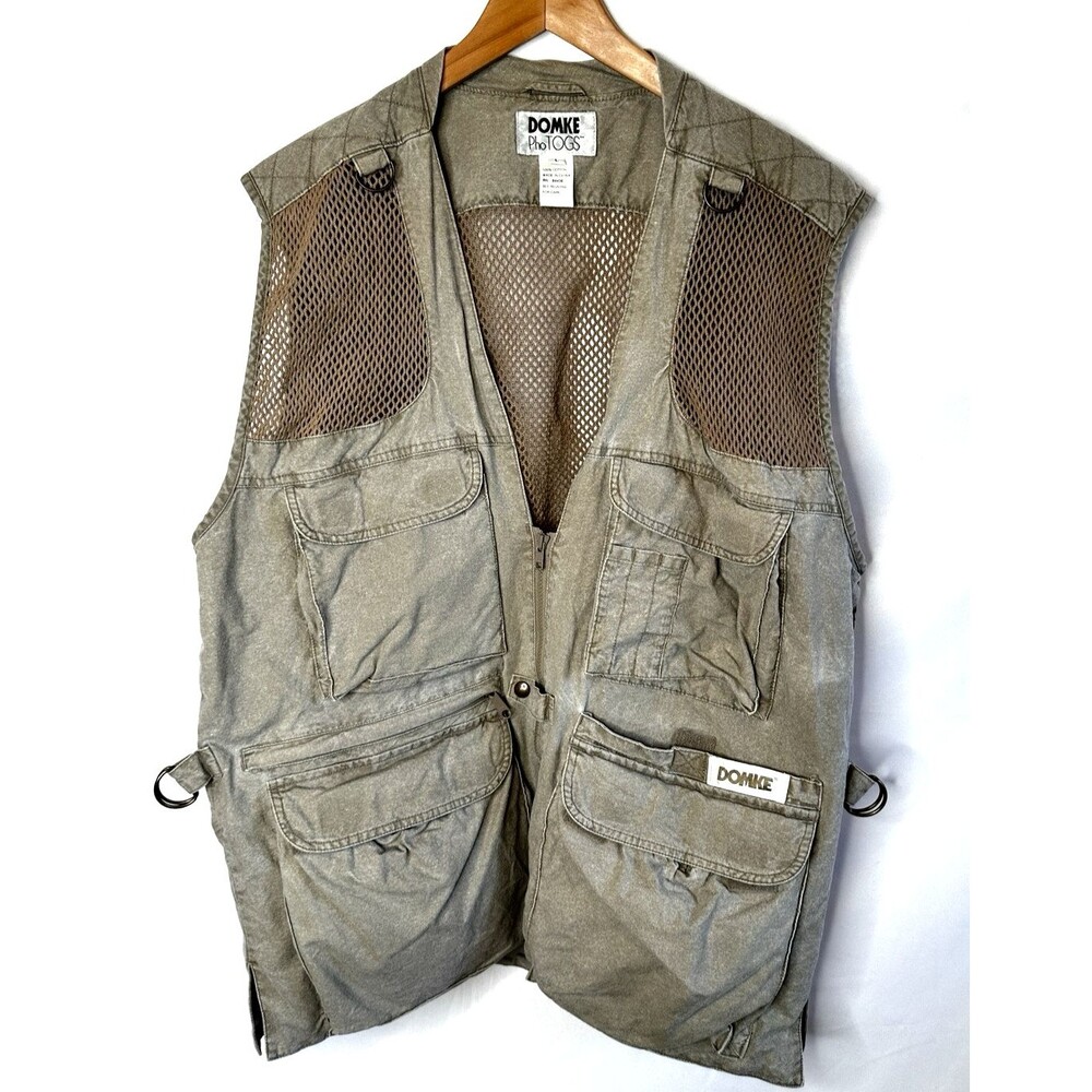 Domke Men's L Vest PhoTOGS Professional Photo  Photography Fishing Hunting khaki